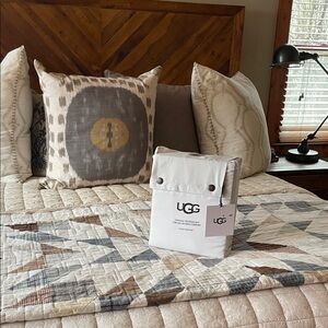 UGG Soft light Gray Queen sheet set